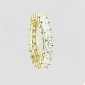18k Gold Vermeil with CZ stones Eternity Ring